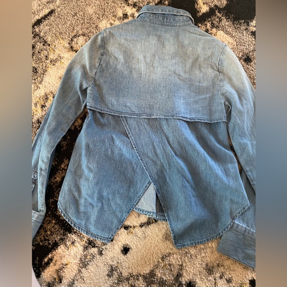 Rachel Roy Denim & Silver Button Down - Picture 3 of 3